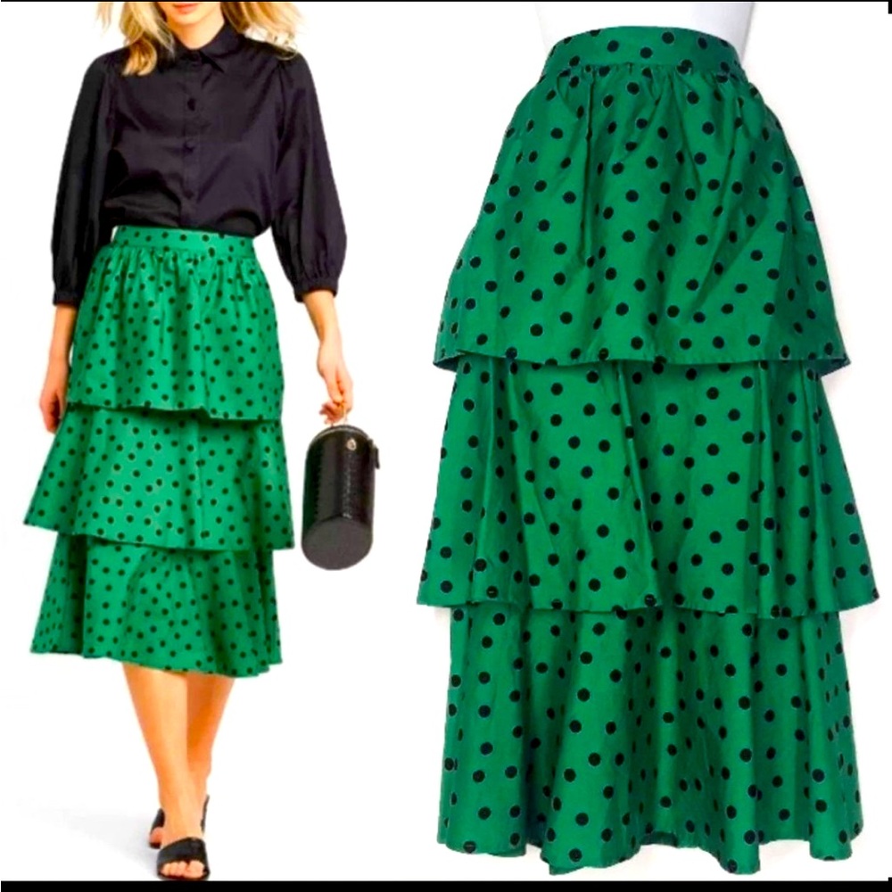 Who What Wear polka dots skirt